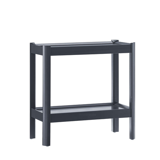 Yonda - Nightstand With 2 Shelves, Poplar And Construction, Design For Bedroom Storage - Black Home Essentials