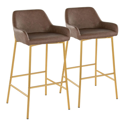 Daniella - Contemporary / Glam Fixed Height Bar Stool (Set of 2) Lumi Source