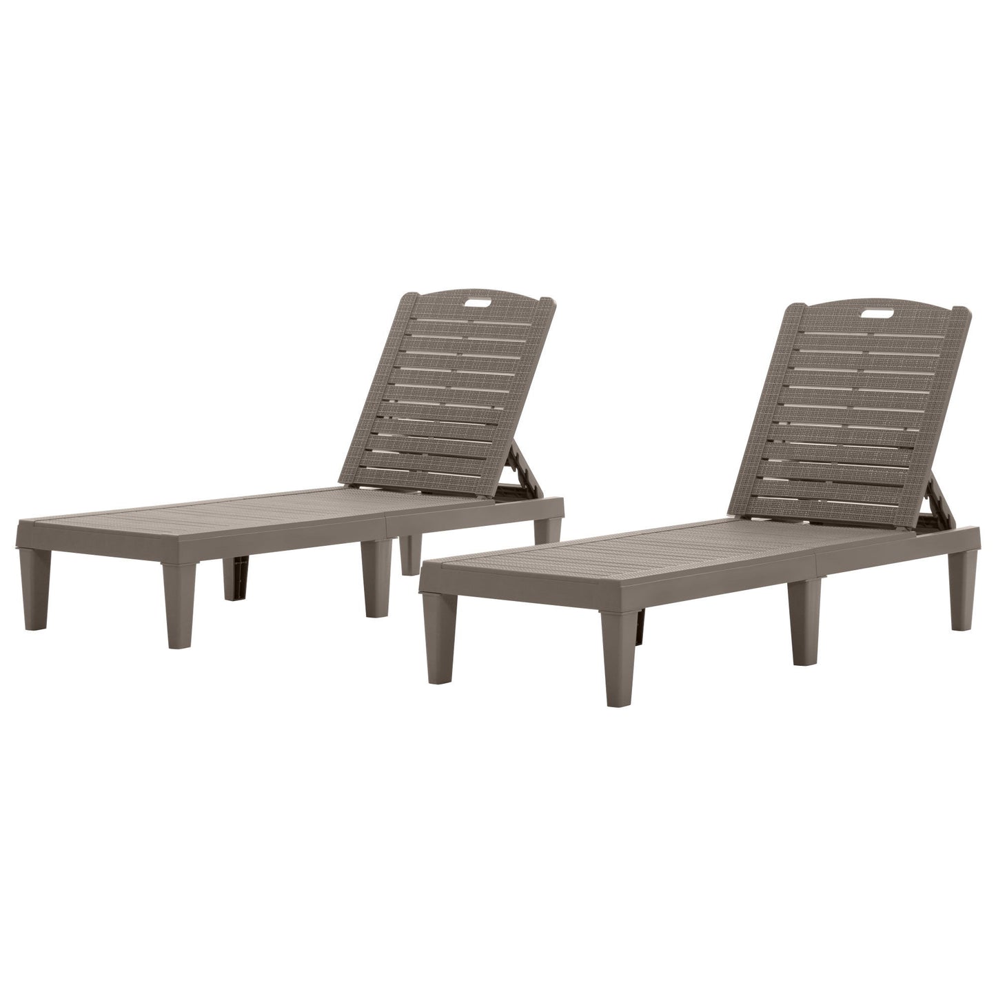2 Piece Outdoor Chaise Lounges With Adjustable Backrest Hearth and Haven