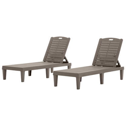 2 Piece Outdoor Chaise Lounges With Adjustable Backrest Hearth and Haven