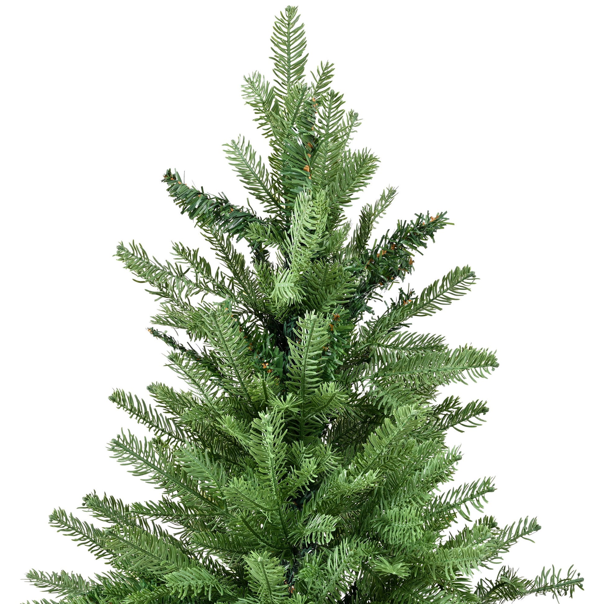 Unlit 7Ft Christmas Tree With Dense Branches, Hinged Design, Realistic Look - Green Daily Nest
