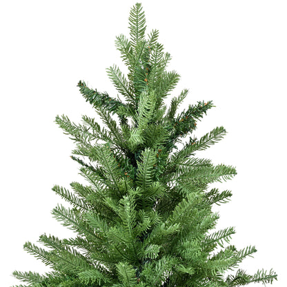 Unlit 7Ft Christmas Tree With Dense Branches, Hinged Design, Realistic Look - Green Daily Nest