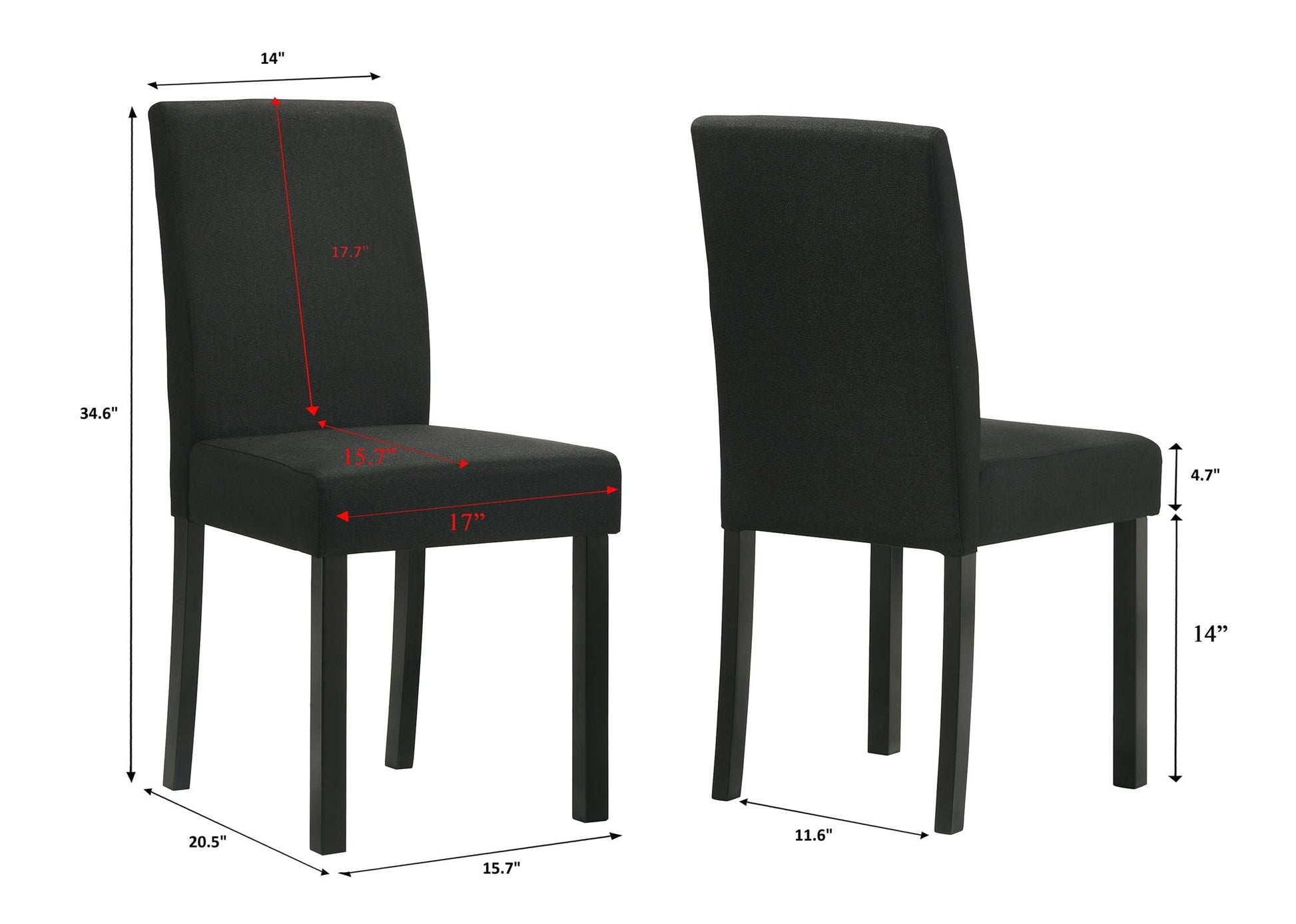 Resia - Dining Chair (Set of 4) - Black Crown Mark