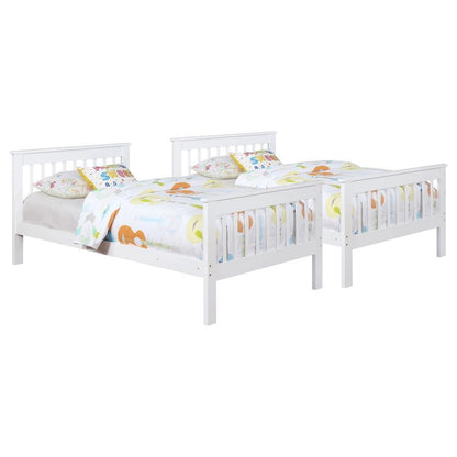 Chapman - Wood Twin Over Twin Bunk Bed With Mattress - White Coaster Fine Furniture