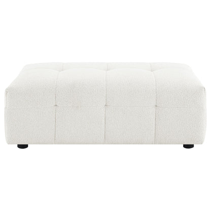 Everly - Boucle Upholstered Rectangular Ottoman - White