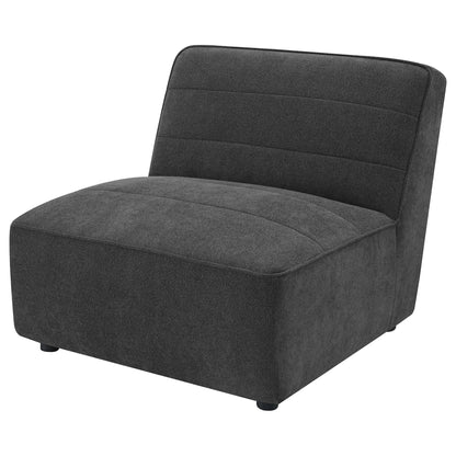 Ortega - Upholstered Armless Chair - Charcoal Furniture Max