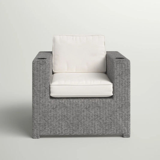 Aviara - Outdoor Club Chair Timeless Comfort With Plush Cushions - Gray Mix LSI Patio Furniture