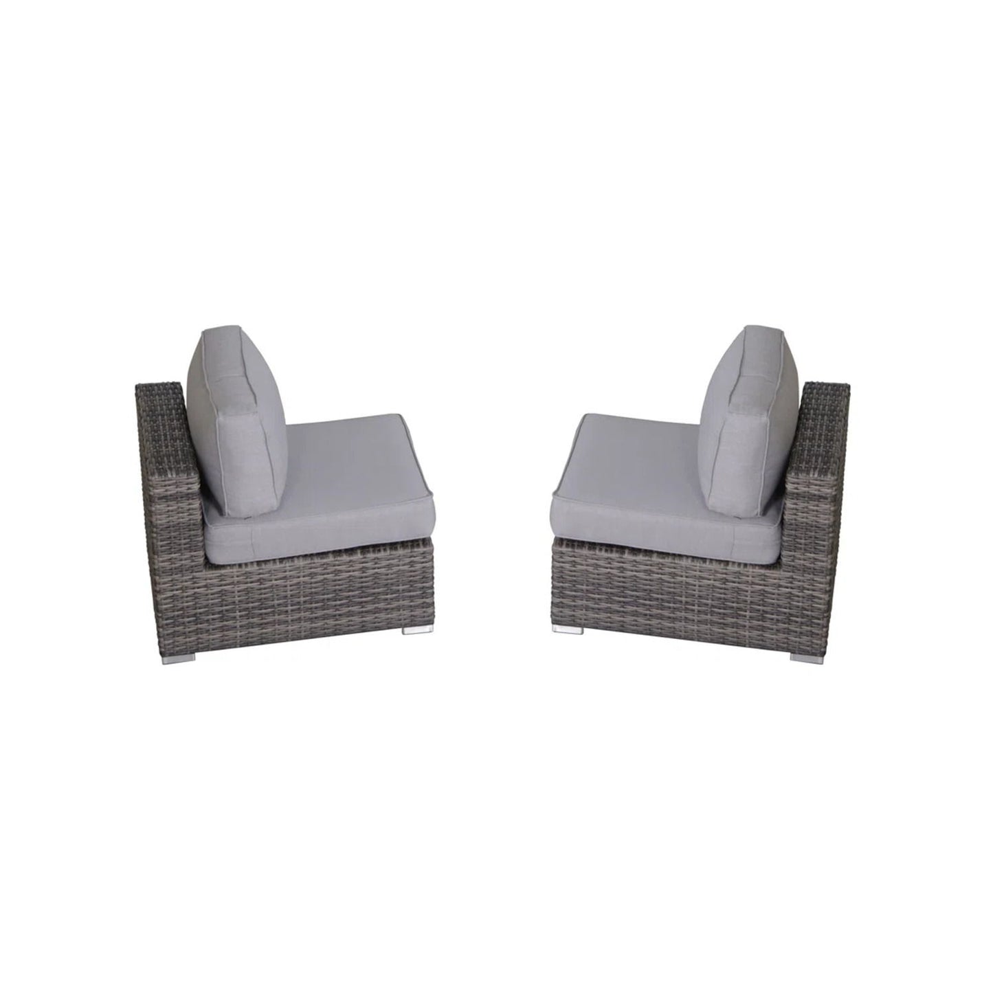 Modern Rattan Wicker Seating Group With Cushions LSI Patio Furniture
