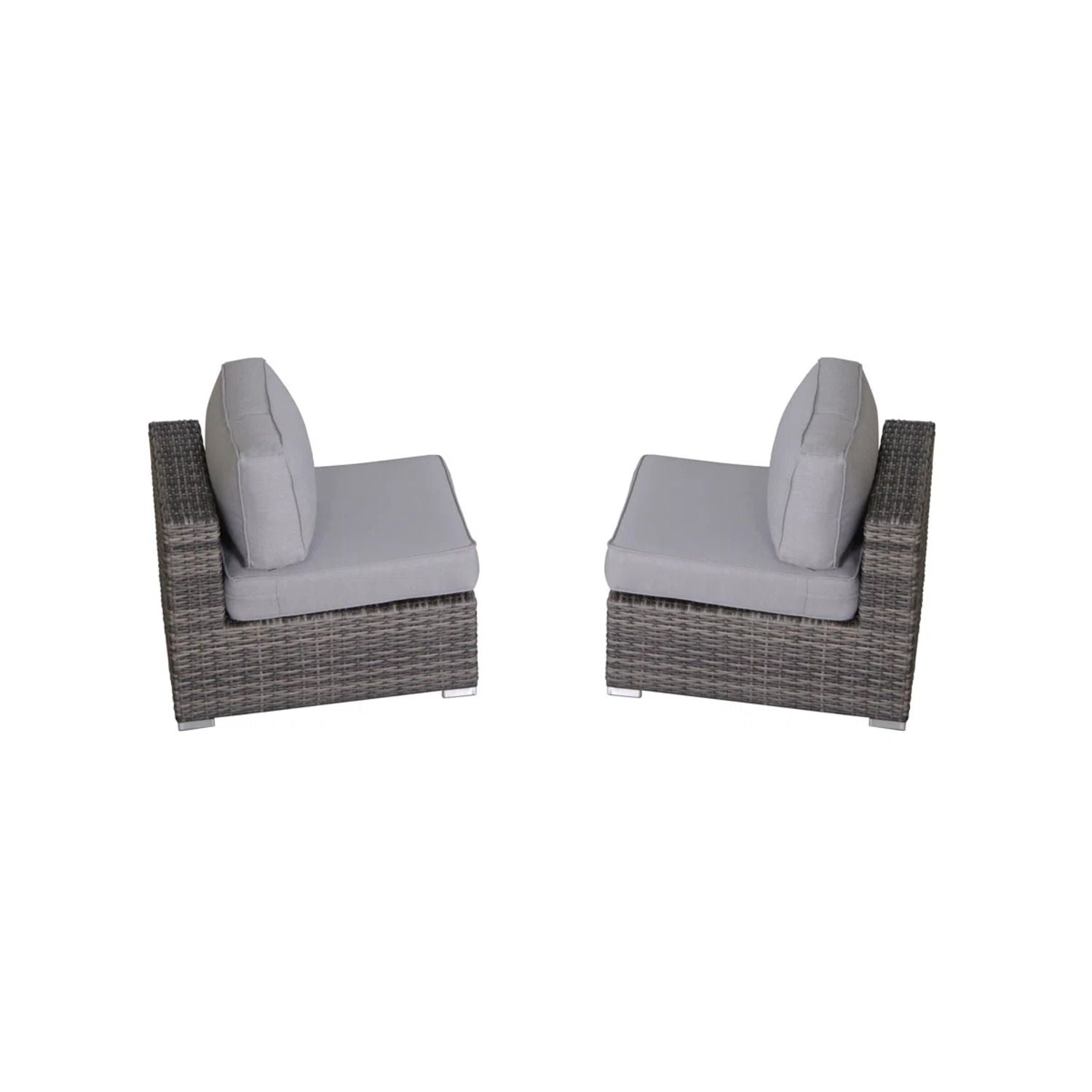Modern Rattan Wicker Seating Group With Cushions LSI Patio Furniture