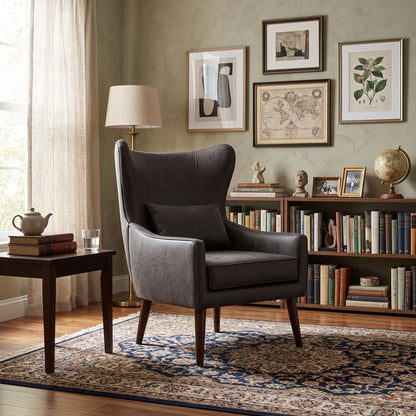 Leisure Chair With Curved Backrest Home Essentials