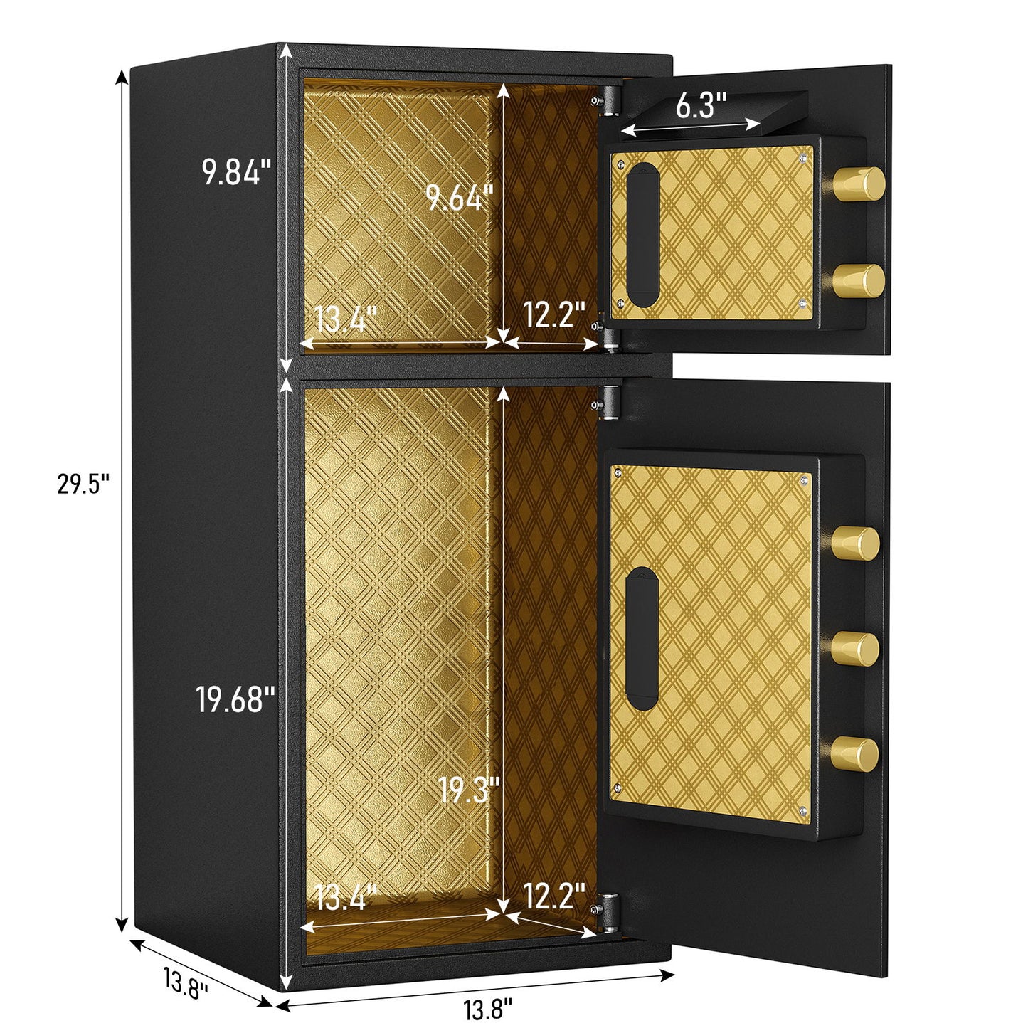 Large Double Door Coin Operated Safe, Digital Security Safe With Fireproof And Waterproof Bag Daily Nest
