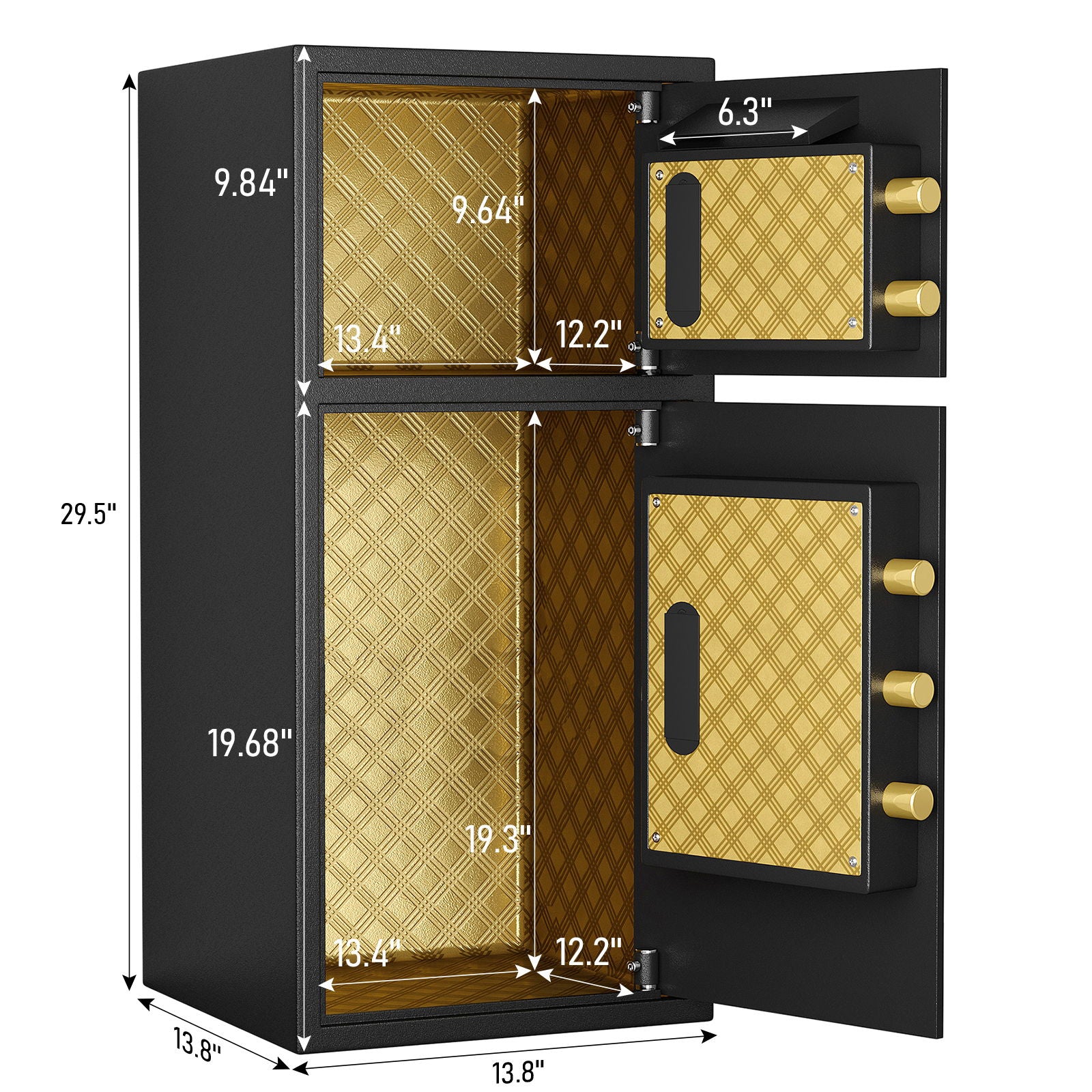 Large Double Door Coin Operated Safe, Digital Security Safe With Fireproof And Waterproof Bag Daily Nest