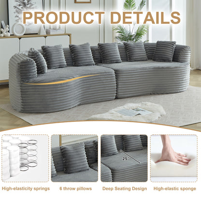 Sectional Sofa, Oversized 4 Seater With Deep Seat Design Home Essentials
