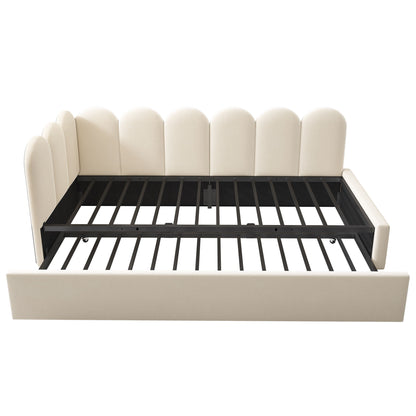 Upholstered Daybed With Metal Slatted Base Artistry At Home