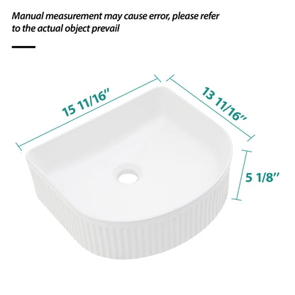 Vessel Bathroom Sink With Design - White Daily Nest