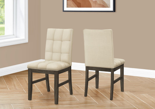 Dining Chair, Upholstered, Dining Room, Transitional (Set of 2) - Cream 8th Street