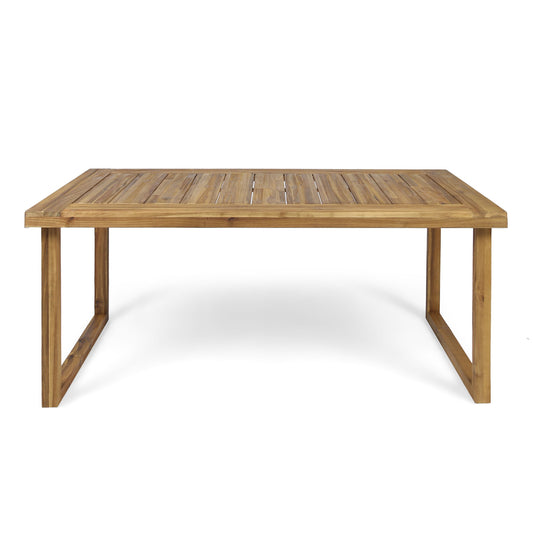 Outdoor Acacia Wood Dining Table, Sandblast Finish Noble House
