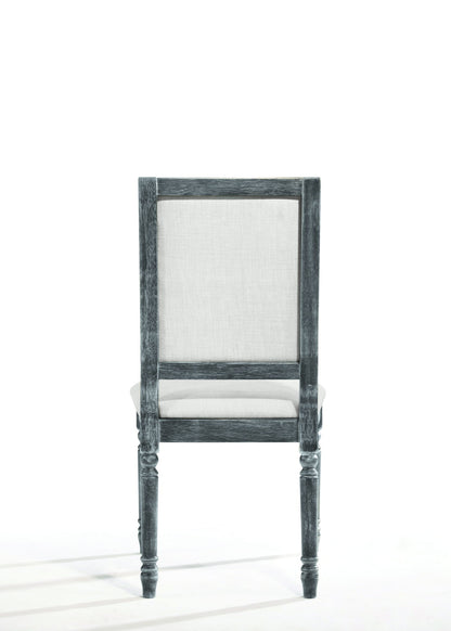 Leventis - Weathered Side Chair - Cream / Gray Acme