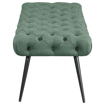 Ella - Upholstered Tufted Bench Metal Legs Coaster Fine Furniture