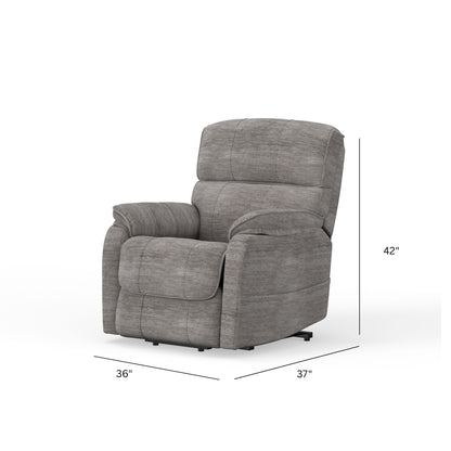 Lucie - Fabric Power Lift Chair - Gray Home Essentials
