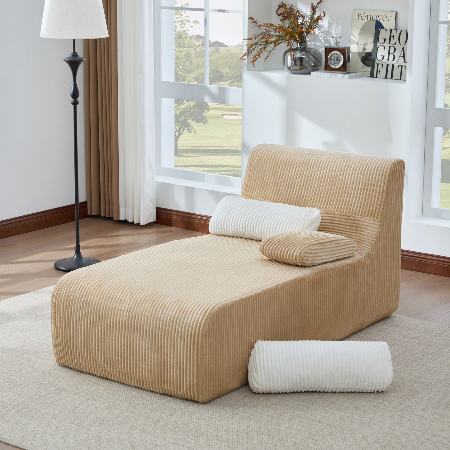 Modern Chaise With Ergonomic Design Hearth and Haven