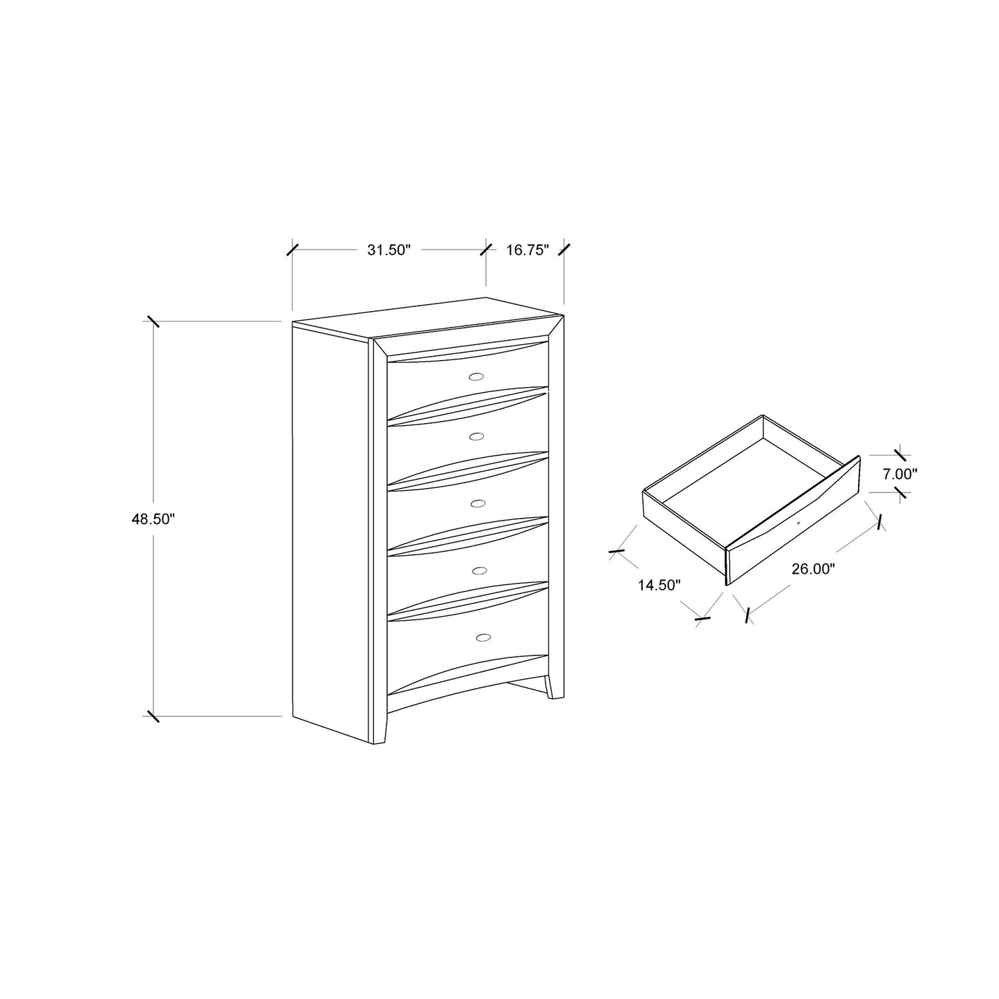 Lucille - Chest With Spacious Drawers Global Furniture USA