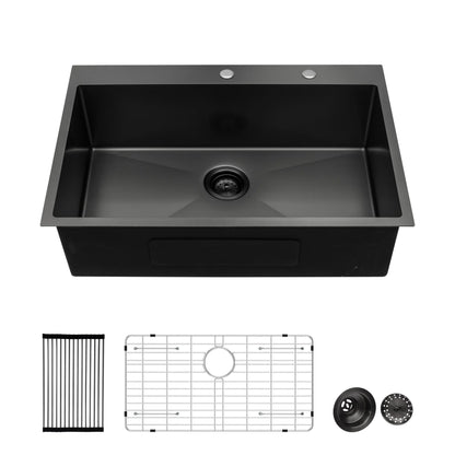 Topmount Kitchen Sink 16 Gauge, Single Bowl Daily Nest