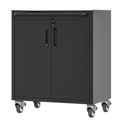 Heavy Duty Metal Garage Storage Cabinet With Wheels Sturdy Tool Organizer Daily Nest