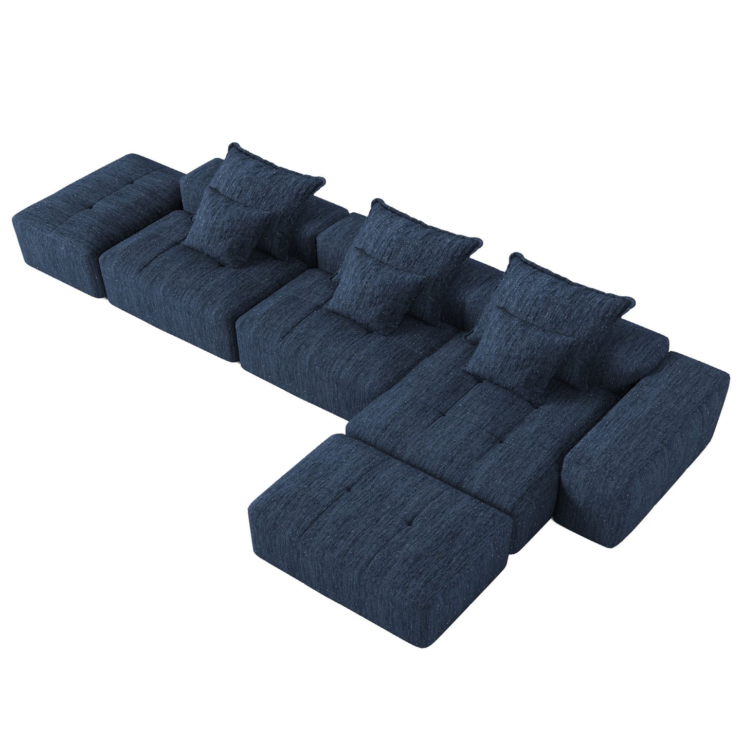 Modern Oversized Diy Combination Modular Sectional Sofa With Pillows Home Essentials