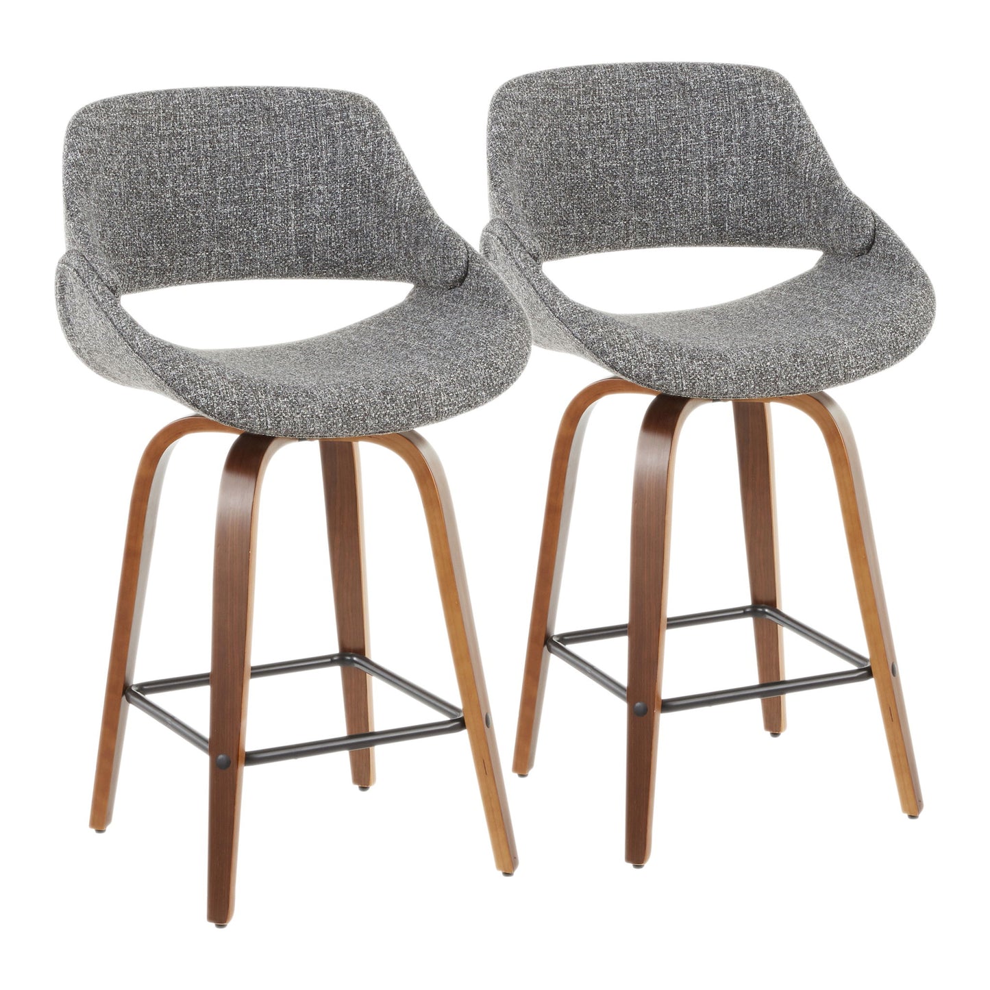 Fabrico - Mid-Century Modern, Counter Stool (Set of 2) Lumi Source