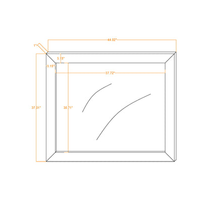 Monica - Mirror With Clean Lines - Dark Oak Global Furniture USA