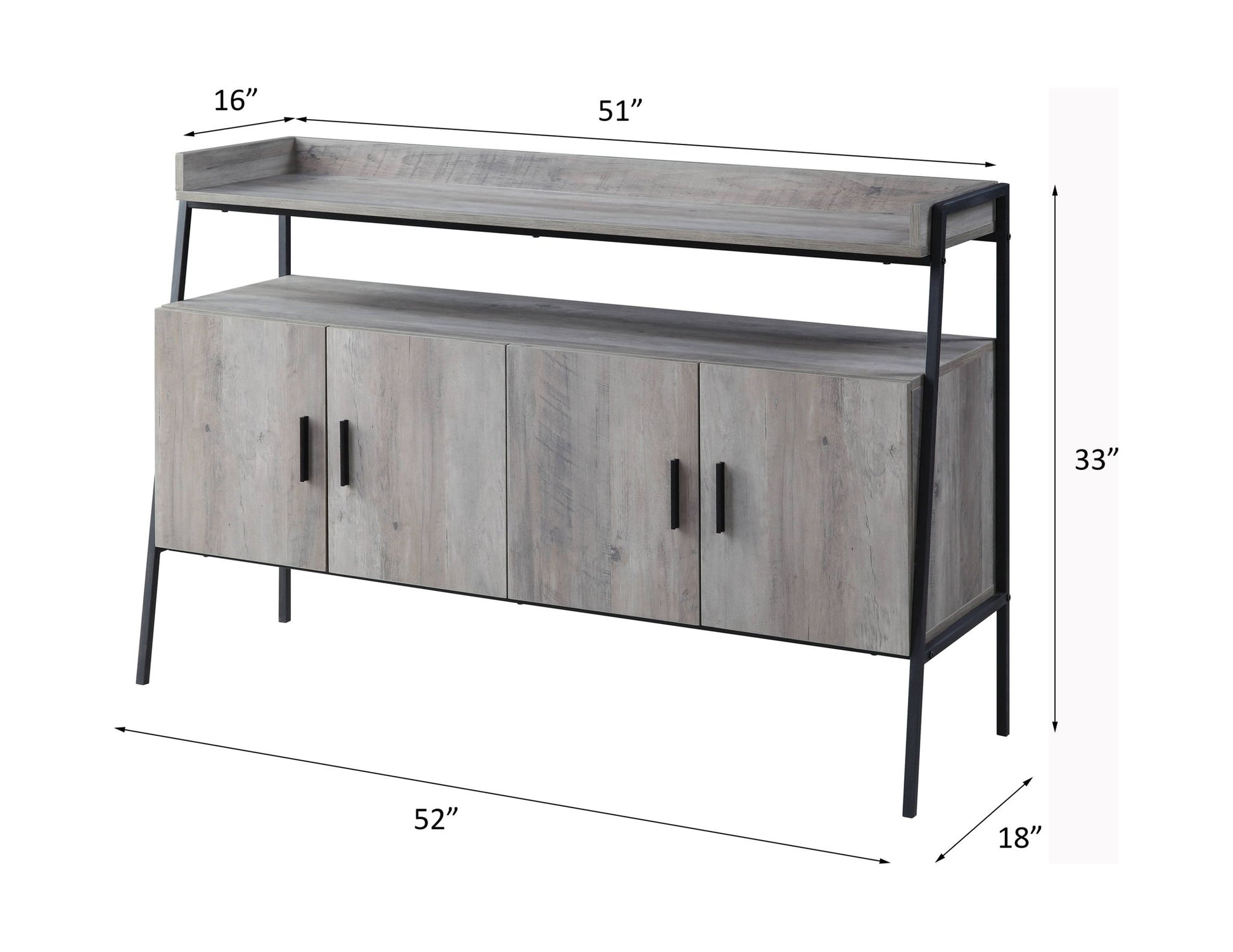 Samiya - TV Stand - Gray Acme