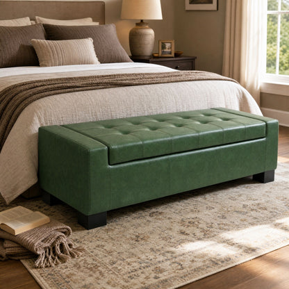 Tufted Storage Ottoman Bench Noble House