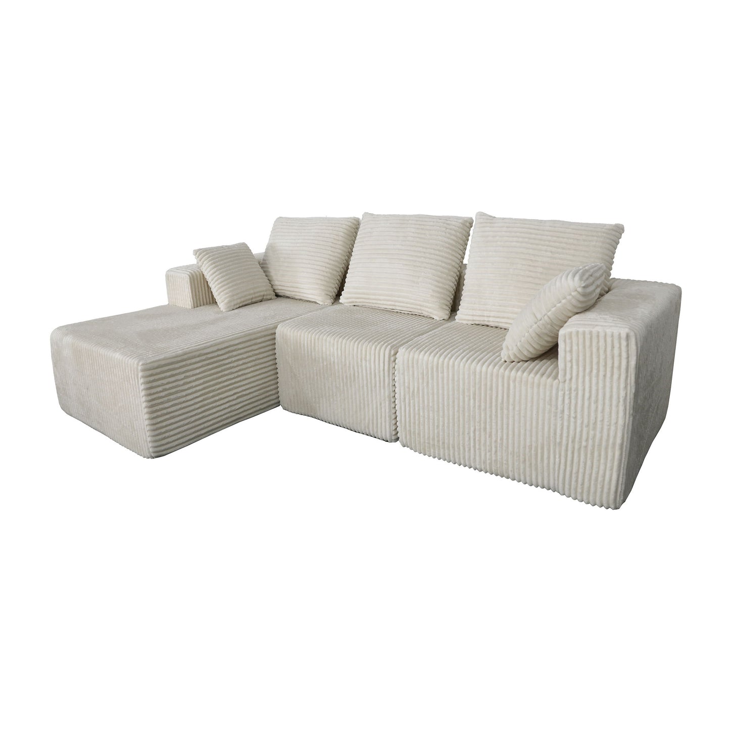 Corner Combination Sofa Sectional Couch With Soft Plush Fabric Home Essentials