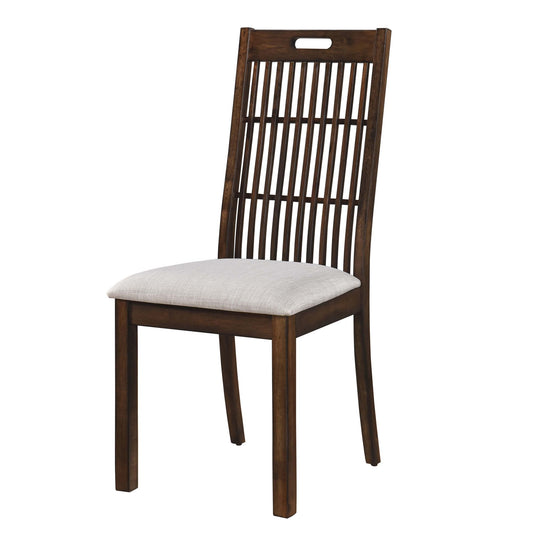 2 Pieces Set Dining Side Chair Rustic Modern Farmhouse Design Retro Design Easy To Assembly - Antique Dark Oak Home Essentials