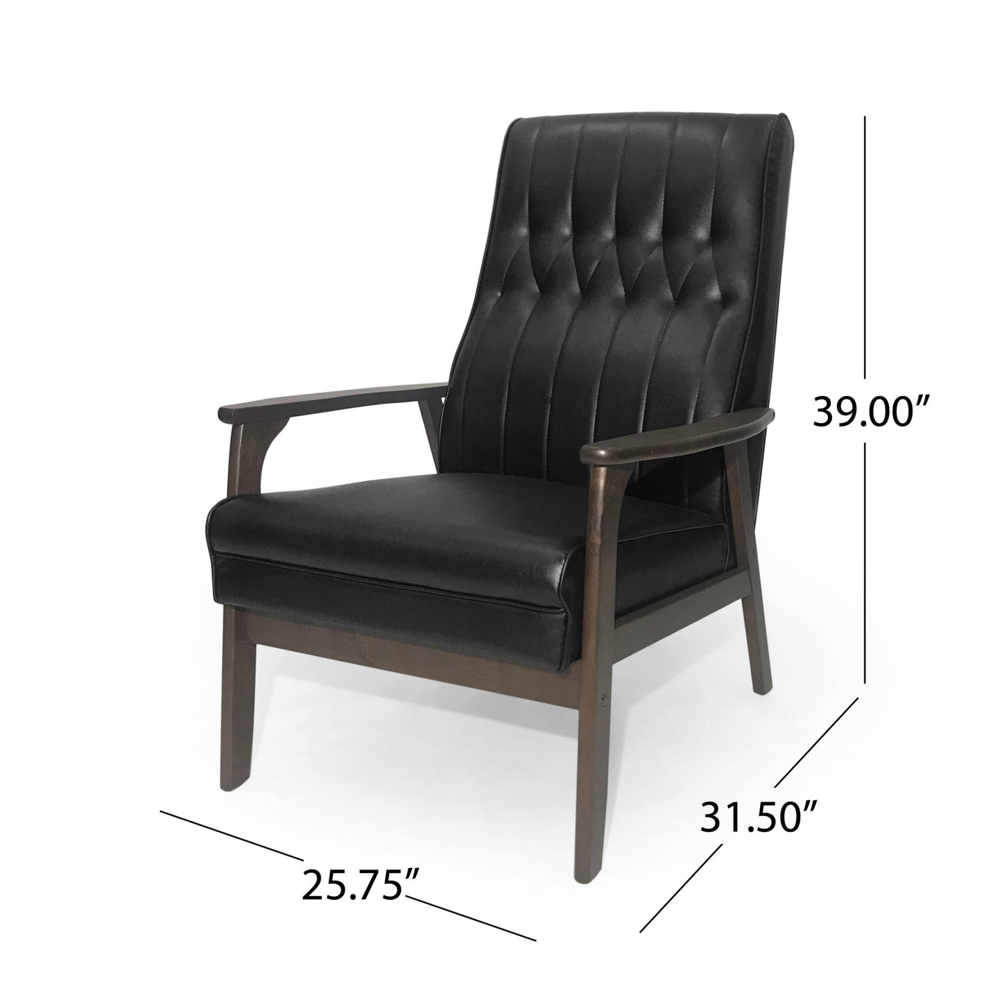 Mid Century Modern Upholstered Accent Chair Noble House