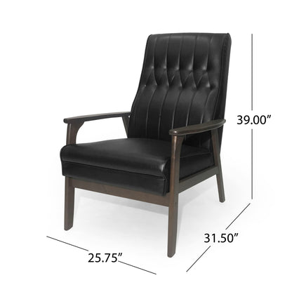 Mid Century Modern Upholstered Accent Chair Noble House