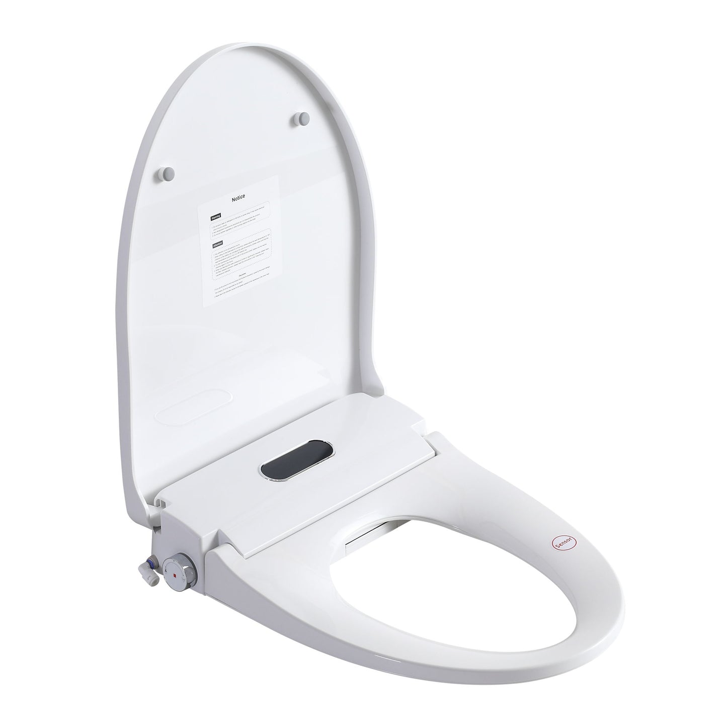 Smart Bidet Toilet Seat With Side Knob Adjustable Heated Seat With Water Temperature And Pressure Adjustment Portable Bidet - White Daily Nest