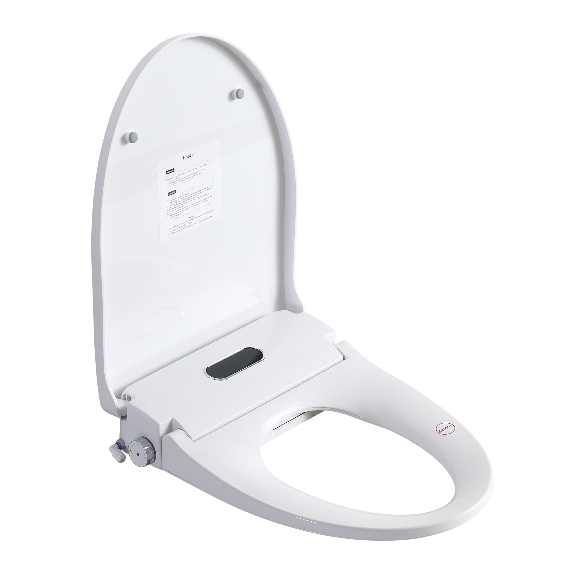 Smart Bidet Toilet Seat With Side Knob Adjustable Heated Seat With Water Temperature And Pressure Adjustment Portable Bidet - White Daily Nest