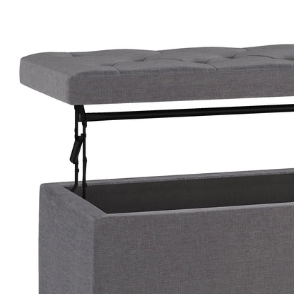 Hamilton - Upholstered Lift Top Rectangular Storage Ottoman Simpli-Home