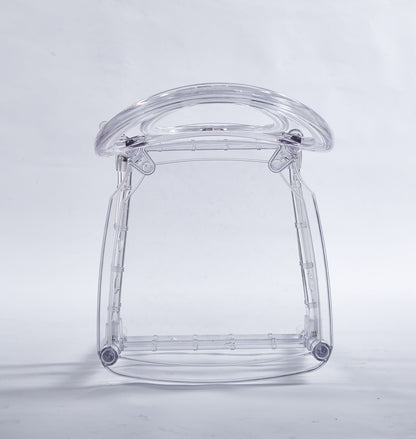 Dining Chair, Plastic Seat, Welding Chair (Set of 4) - Transparent Home Essentials