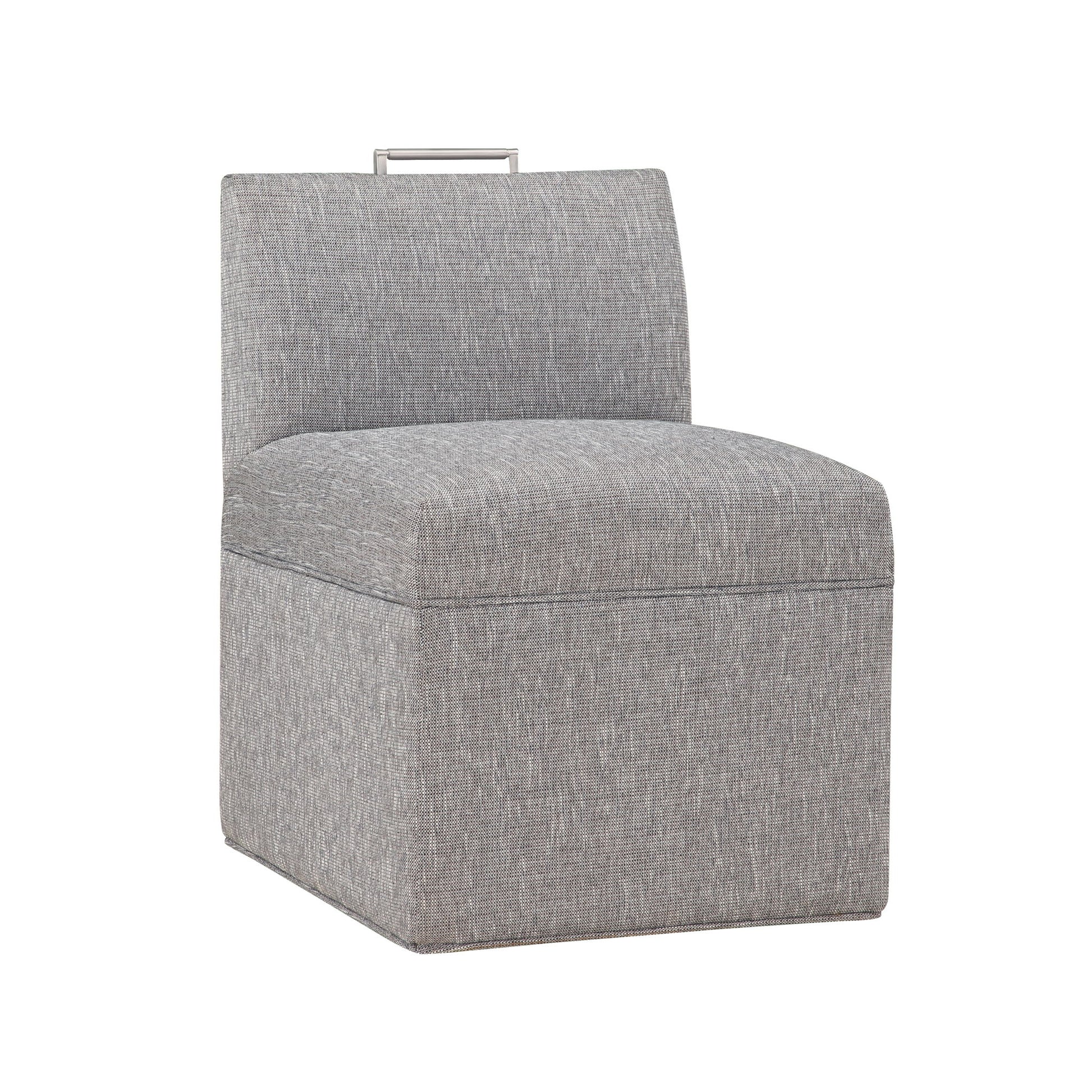 Della - Upholstered Castered Chair - Gray Ridgecrest Home