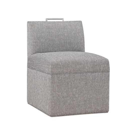 Della - Upholstered Castered Chair - Gray Home Essentials