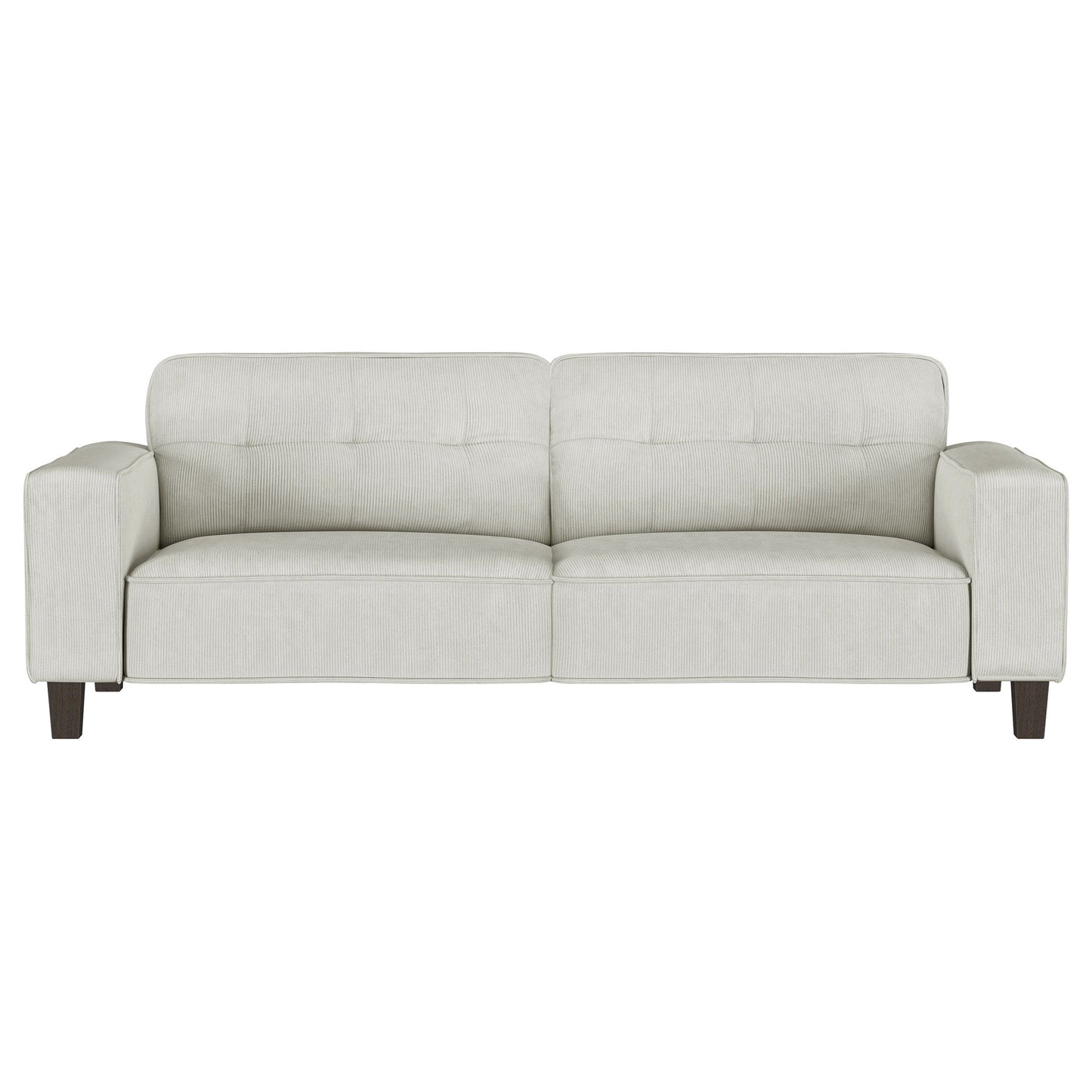 Deerhurst - Upholstered Track Arm Tufted Sofa - Greige