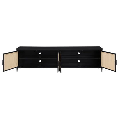 Amherst - 78" 4-Door Metal TV Stand Media Console - Black Coaster Fine Furniture
