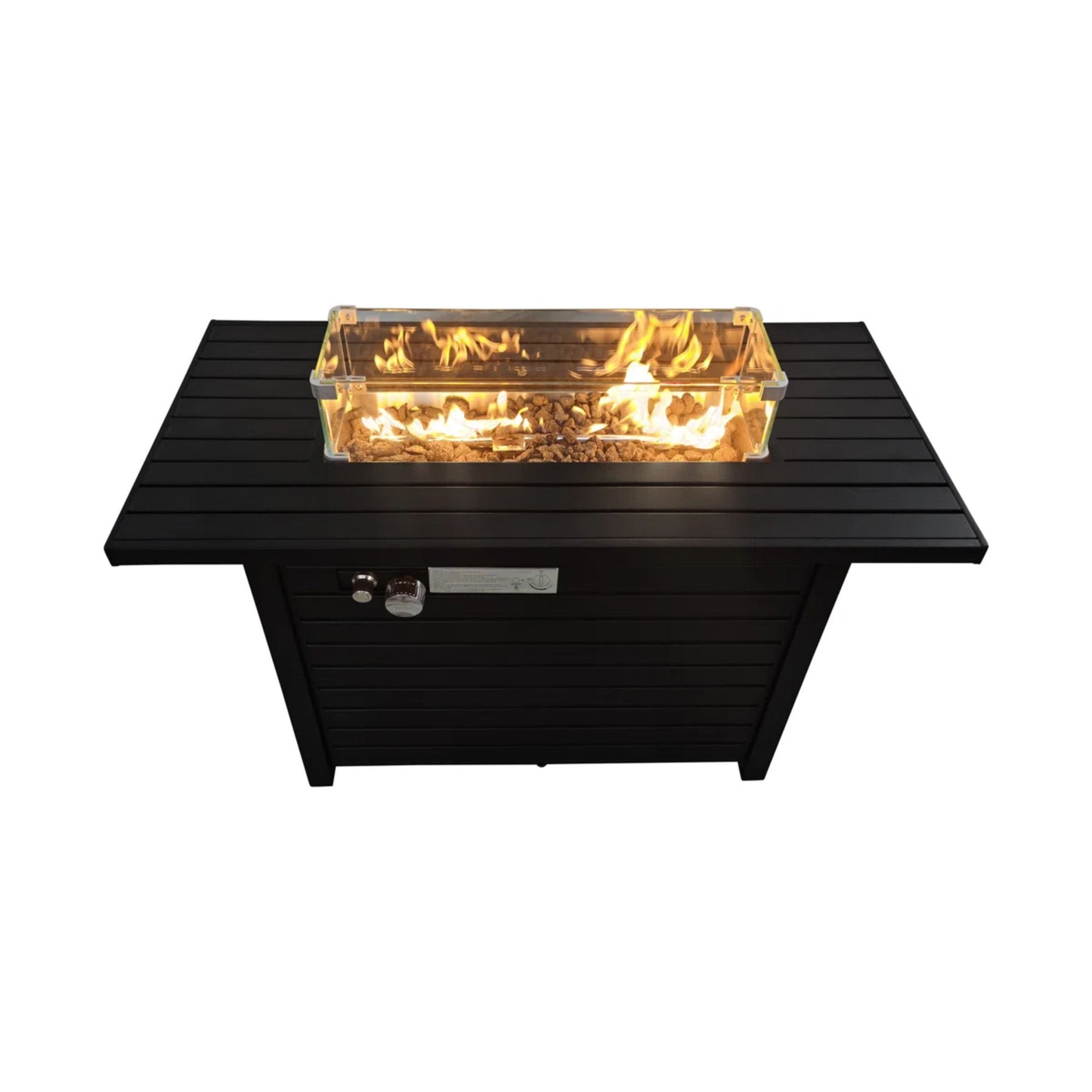 Propane Outdoor Fire Pit Table With Lid Versatile Fuel Options LSI Patio Furniture