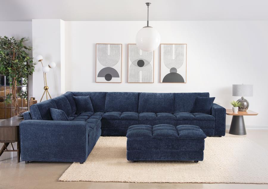 Atlantic - Upholstered Modular Sectional Sofa With Ottoman Coaster Fine Furniture