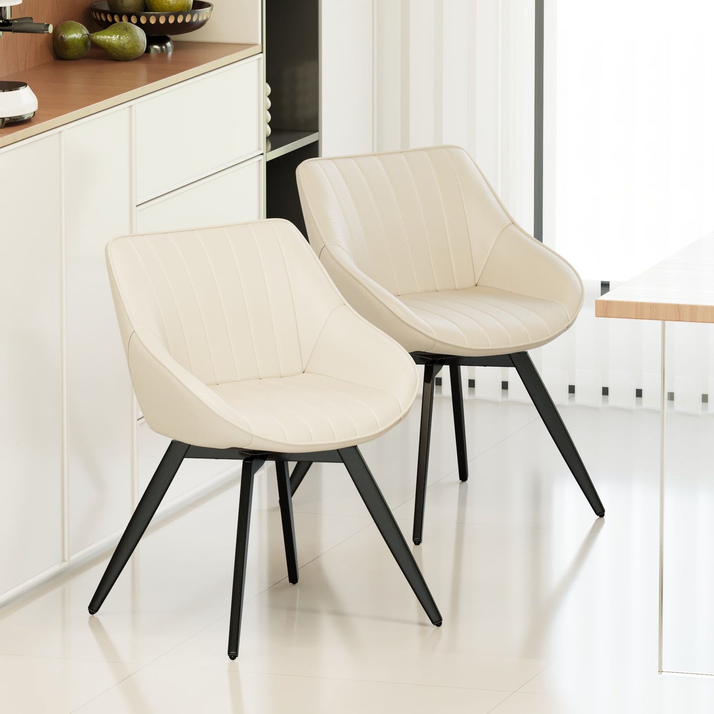 Modern Medieval Kitchen Dining Chair With 360 ° Rotation Home Essentials