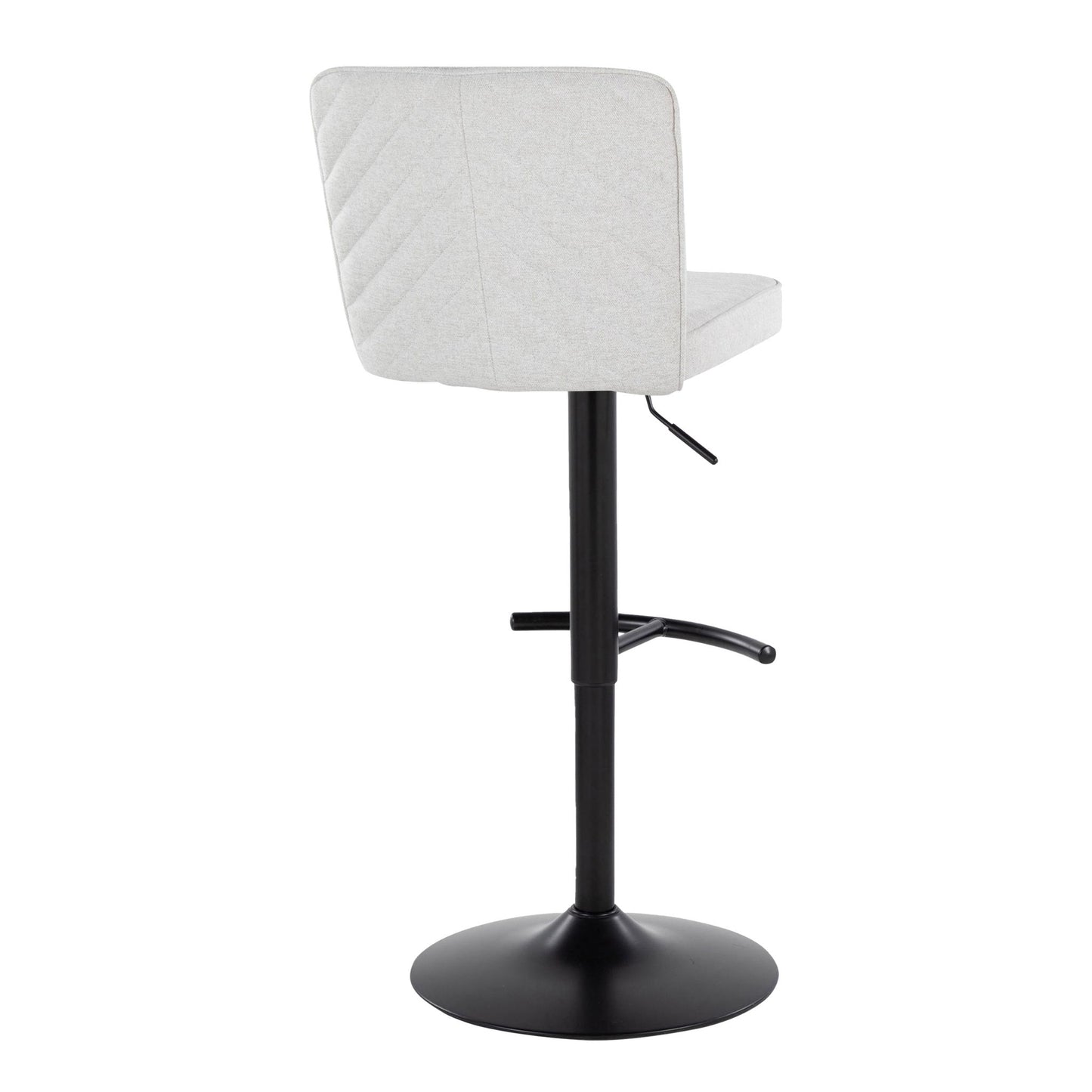 Henry - Contemporary Adjustable Barstool & Swivel With Rounded T Footrest (Set of 2) Lumi Source