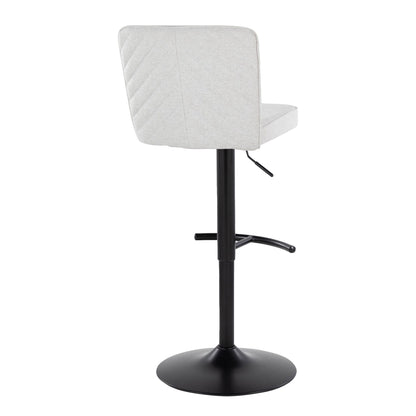 Henry - Contemporary Adjustable Barstool & Swivel With Rounded T Footrest (Set of 2) Lumi Source